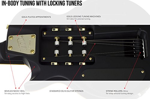 Traveler Guitar EC1 VBKM Guitare électrique à 6 cordes à corps solide Noir vintage - Les Beatles, Paul McCartney, John Lennon, RIngo Starr, George Harrison Traveler Guitar EC1 VBKM Guitare électrique à 6 cordes à corps solide Noir vintage – Image 6