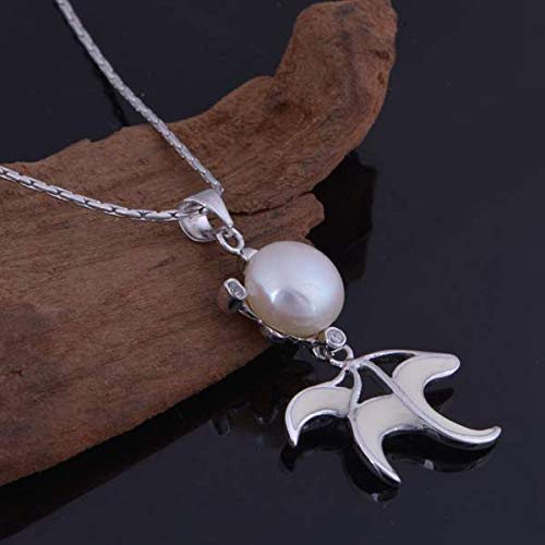 Collier petit poisson rouge argent抗過敏不褪色perle pendentif - 3
