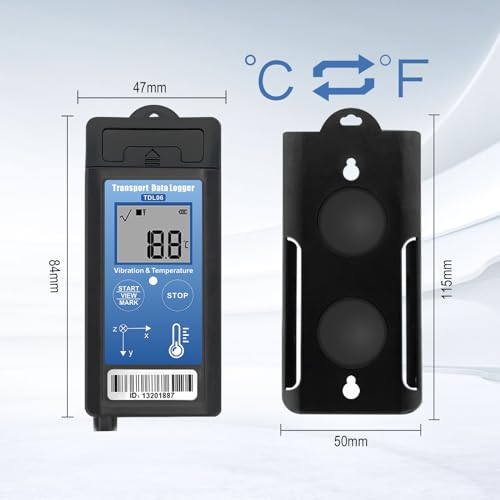 tzone vibration data logger 3-axis shock datalogger temperature recorder usbdigital shipping vibration meter auto report 34560 recordstransport logger for shock sensitive goods monitor