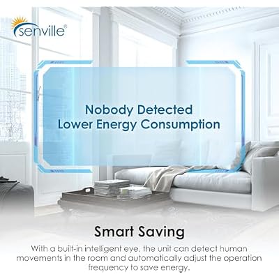 Senville SENA-30HF/T Tri Zone Mini Split Air Conditioner Heat Pump, 28000 BTU, Works with Alexa, White