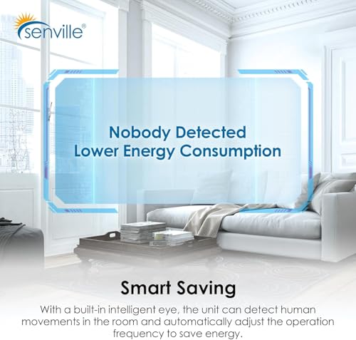 Senville Mini Split AC/Heating System, 5 Zone, White, 48000 BTU