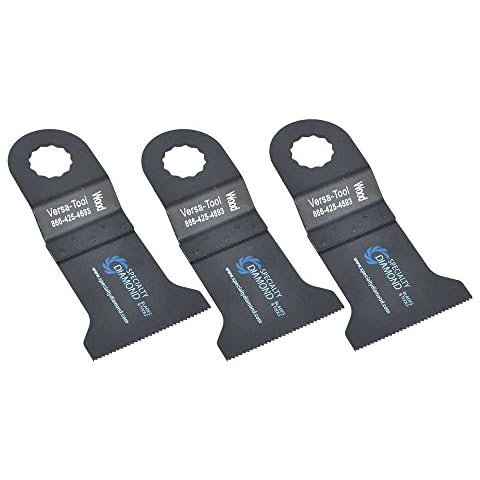 Versa Tool SB3A-D 45mm Standard 'E' Cut Wood and Plastic Multi-Tool Saw 3 Blade Pack Fits Fein Multimaster, Rockwell, Sonicrafter, Oscillating Tools Cover