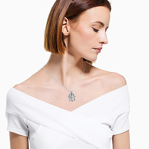 Pet Cremation Jewelry for Dog/Cat Paw Stainless Steel Memorial Locket Urn Necklace with Hollow Urn Cremation Jewelry for Ashes3