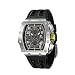 Produktbild Uhren Herren TSAR BOMBA Herrenuhr Tonneau Luxus Armbanduhr 50M wasserdicht Saphirglas Japanisches Quarzwerk Silikonarmband Chronograph A Level Leuchtend Business Sports Fashion Casual Uhren