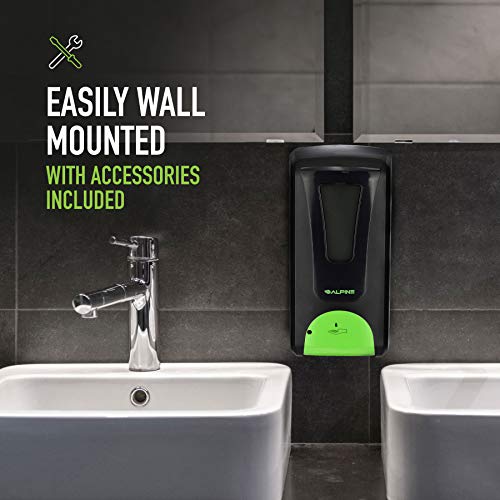 Alpine Automatic Hand Sanitizer Dispenser - Touchless Soap Dispenser For Restaurant, Hospital, School, Hotel, Kitchen And Bathroom -1200Ml Foam ( Black ) #TOP6