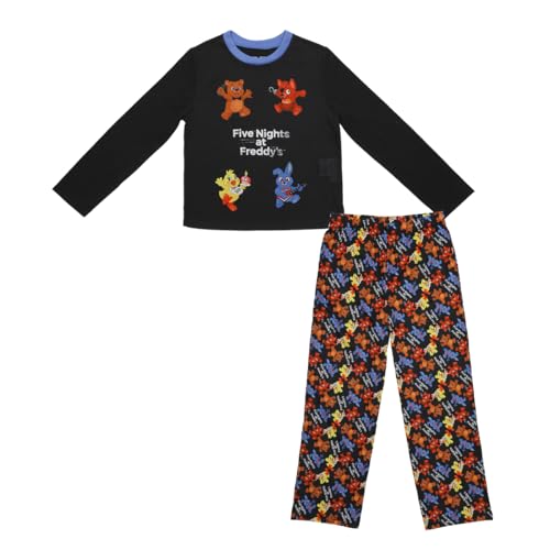 Bioworld Youth Five Nights at Freddy's 2-Piece Sleepwear Set with Long-Sleeve Shirt and Pajama Sleep Pants