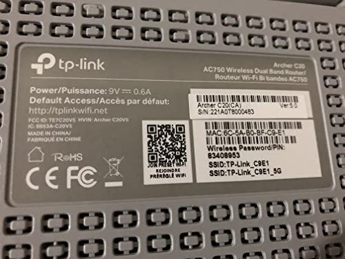 Tp-Link Archer-C20-Rb Ac750 Dual Band Wi-Fi Router - Certified Refurbished #TOP5