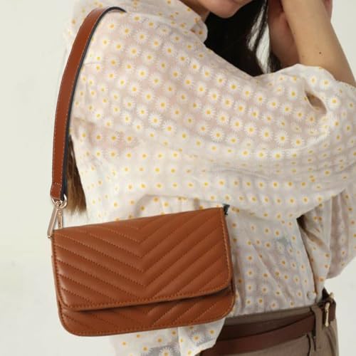 GEEHUA Brauner Taschengurt, 19 Zoll PU Taschenriemen Schultergurt Für Taschen Henkel Für Taschen Henkel Für Taschen Aus Ersatz Mit Drehverschlüssen Für Geldbörse Tragetasche Umhängetasche(Braun)