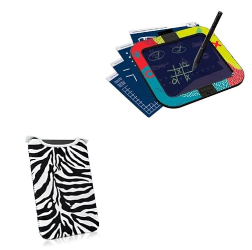 BoxWave Case Compatible with Boogie Board DMD010001 (8 in) - Zebra Plush SlipSuit, Animal Print Padded Soft Sleeve