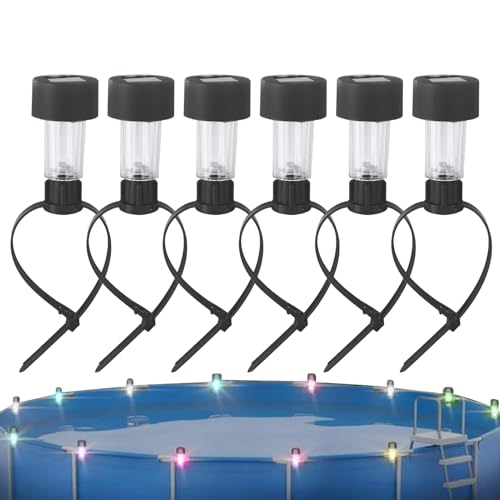 Renchey Luces Solares para Piscina | Para Valla | Iluminación Decorativa Impermeable con Banda Ajustable para Jardín Terraza Exterior