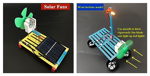 Electric Circuit Motor Kit with Solar Panel, Solar Motor Kit for Kids Physics Science Experiment Learning Kits, DIY Educational STEM Project for Kids & Teens, Girls & Boys - Thumbnail 2