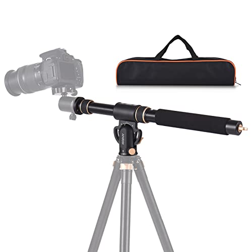 Andoer Brazo de extensión de trípode, Extensor Desmontable Columna Central Horizontal para trípode 48-106 cm con Base giratoria de 360 ° para fotografía aérea de cámara, Capacidad de Carga de 5 kg