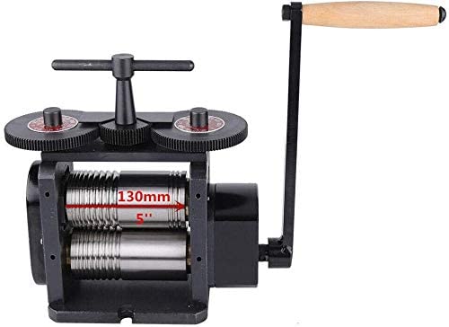 Commercial 85mm Rolling Mill Machine Rollers Metal Sheet Wire Flat Jewelry Press Tool DIY Repair Manual Combination (Black)