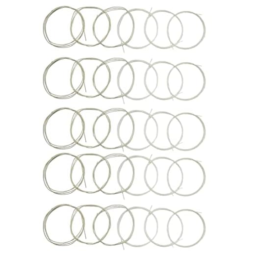 TUOREN 5 Sets of 6 String Classical Guitar Strings (3 Clear Nylon, 3 Nylon Core Alloy Winding)