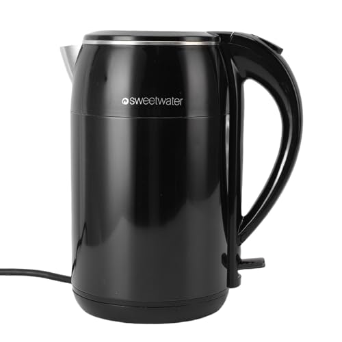 Hervidor eléctrico 1.8L acero inoxidable 1500W negro miniatura 1