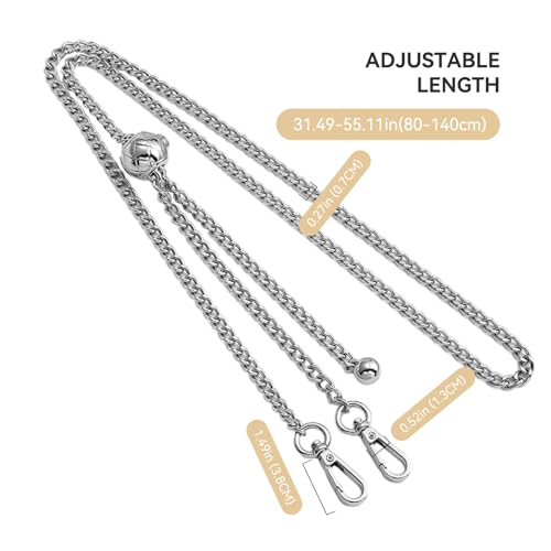 Image of Jiesinlov Purse Chain Adjustable Shoulder Strap with Small Metal Ball Replacement Transformation Crossbody Handbag