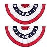 3 x 6 ft american pleated fan flag usa patriotic half fan bunting flag decoration flagsset of 2  urban country home decor