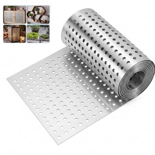 Feuille perforée en acier inoxydable 304 Copkim - Rouleau 30x200 cm de maille 0,32 mm pour aération