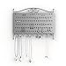 Mango Steam Wall Mounted Closet/Wardrobe Display Hanger Organizer for Jewelry & Earrings With Hooks for Necklaces, Bracelets, Accessories - Silver
