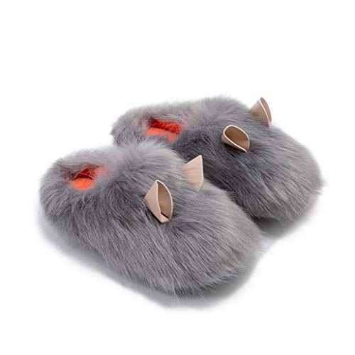 Zapatillas Antideslizantes Felpa Zapatillas de casa Mujer de Invierno Caliente de Felpa Zapatillas de algodón niñas de Corea del par de Interior Zapatillas de algodón Lavables Cover