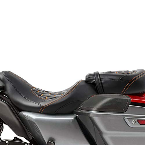 Two-up Front Rear Driver Passenger Seat Detachable Motorcycle Driver & Passenger Motorcycle Seat Fit for Harley Touring Road King Special FLHRXS 2009-2022 - Thumbnail 3