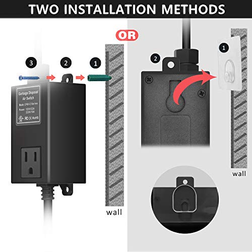 Garbage Disposal Air Switch Kit for SinkTop Waste Disposal with Stainless Steel Polished Long Air Button by briidea by briidea - Used condition - Image 3