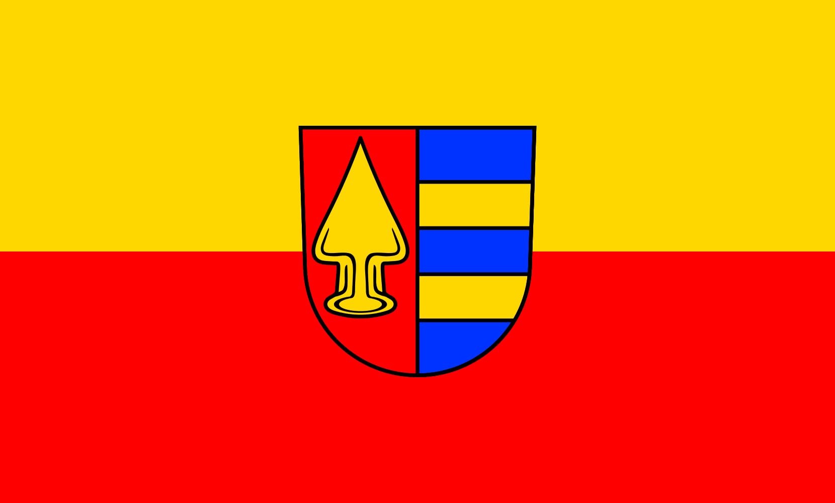 Drapeau paysage Hüffenhardt de 1.35m² grand format pour mât