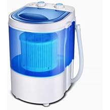 Portable Mini Washing Machine, Compact Washer Laundry Machine, Semi-Automatic Laundry Washing Machine for Apartment, RV, Single Translucent Tub Blue