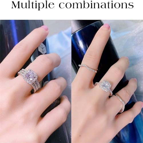 Clearance Items Anillos De Plata 925 Para Mujer Daily Deals Haul Store Warehouse Amazon Warehouse Deals Clearance Cubic Zirconia Promise Rings Stackable Wedding Rings Jewelry For Brides Gift4