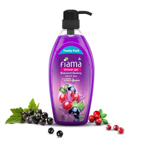 Fiama Body Wash Shower Gel Blackcurrant & Bearberry, 895 ml Family Pack, Body Wash for Women & Men with Skin Conditioners for Radiant Glow, Suitable for All Skin Types