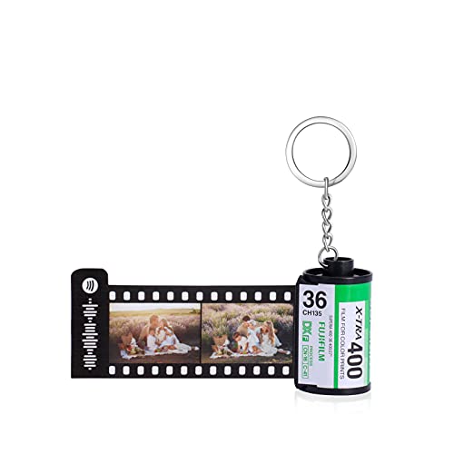Product Image of the lagofit Gifts for Boyfriend Personalized Photo Keychains Custom Keychain with Picture Camera Film Roll Keychain (A-10 Photos)