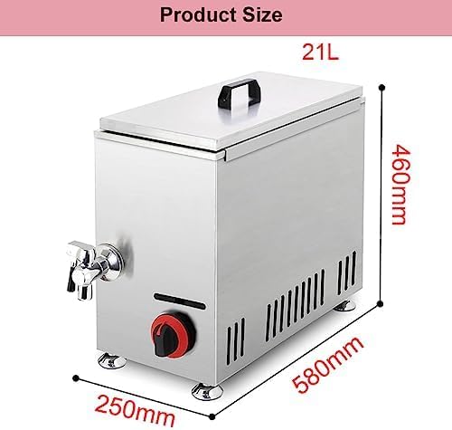 Commercial Gas Fryer for Hot Dogs & Sausages, 21L Capacity, Adjustable Temperature, 12-Piece Corn Dog Stick Machine, Perfect for Cheese Hot Dogs & Events