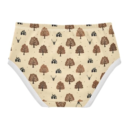 Girls' Underwear Christmas Deer Yellow Toddle Brief Panties 23035232
