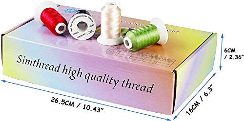Simthread Brother 40 Colors 40 Weight Polyester Embroidery Machine Thread Kit 550Y(500M) For Brother Babylock Janome Singer Husqvarna Bernina Embroidery And Sewing Machines #TOP3