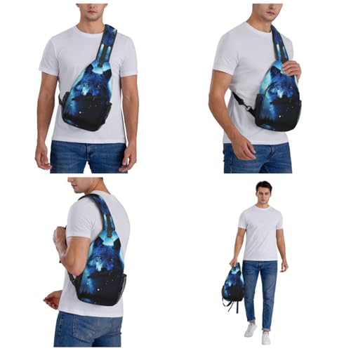 Bolso Sling para Hombre y Mujer Negro Compatible Viaje miniatura 6