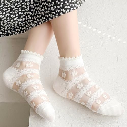 Toddler Baby Girl Lace Mesh Crew Socks, Princess Mary Jane Dress Socks, 10 Pairs4