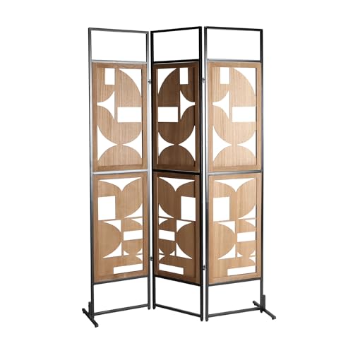 Parabán de hierro Lastdeco color marrón ideal para separar el salón y el dormitorio 2