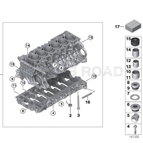 BINB ROAD Engine Oil Pan Bolt with Gasket 11132210959 + 11137600482 Compatible with BMW 325i 525i 640i 740i X1 X3 X4 X5 X6