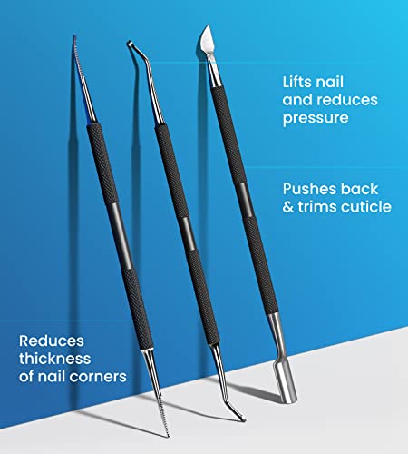 7 Pcs Toenail Clipper Kit For Ingrown, Thick Nails W 2 Year Warranty - Ingrown Toenail Tool - Professional Podiatrist Heavy Duty Toe Nail Clippers For Adult Women & Men, Manicure & Pedicure #TOP7