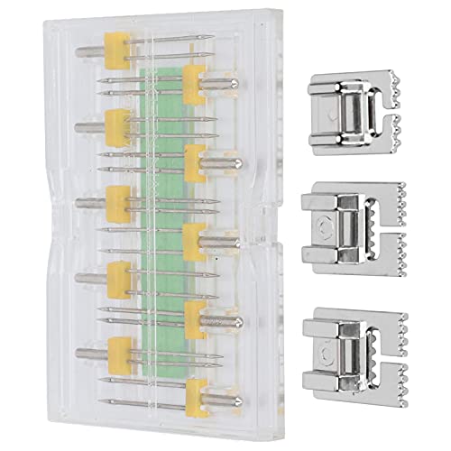 Set de Prensatelas con Agujas Gemelas para Máquina de Coser miniatura 3