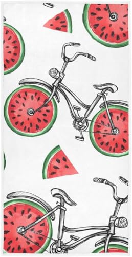 フェイスタオル バスタオル 綿 速乾 薄手 スイカ 自転車 果物 かわいい おもしろ 可愛い 大判 タオル 部屋干し 柔らかく 肌に優しい 四季通用 家庭用 ホテル 業務用