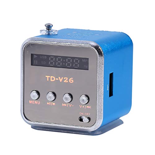 Mini Speaker Music, FM Radio PC Fashion Support portable stereo cd Player Portable radio with best TF Card and U Disk Green (blue)