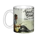 PSHDNMQSQ James Great Artist Blunt 12 oz Coffee Cups Reusable Mug Drinking Cups for Juice Ceramic Tea Cup with Handle Classic Travel Cups Coffee Accessories for Fitness