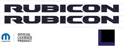 Miniatura 18 de Decal Mods Rubicon Hood - Calcomanía gráfica de vinilo para Jeep Rubicon/Gladiator JL/JT (2018-2024) negro con contorno de bronce 392 FB392O