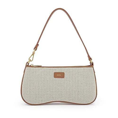 JW PEI Bolsa feminina de ombro Eva, Lona bege