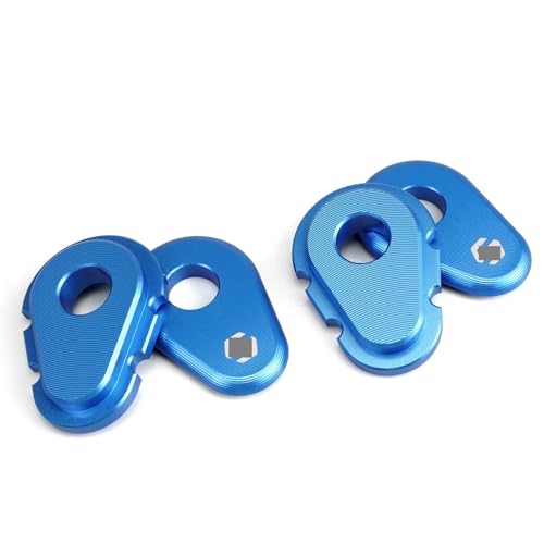 Adaptateur de clignotant Tenere 700 World Raid 2022 avec plaques de fixation bleu anodisé