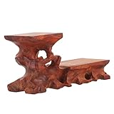 DOITOOL Chinese Style Display Stand Figurine Display Shelf Wooden Display Stand Antique Vase Oriental Furniture Stands Handicraft Stone Base Oriental Vase Stand Teapot Base Wood Base Riser
