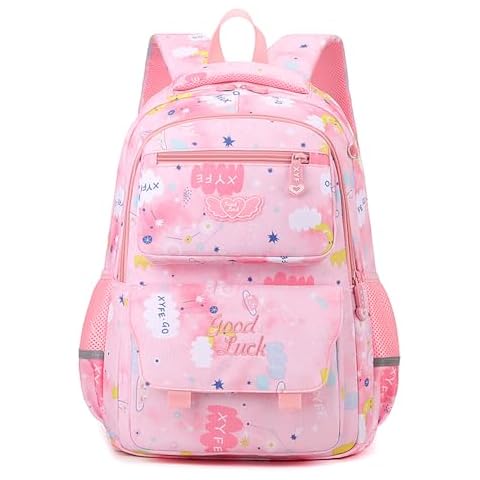 7Trees Backpack for School Girls Backpacks for Kids Bookbag for Middle School Bags Water-resistant Travel Back Pack (Pink) Cover