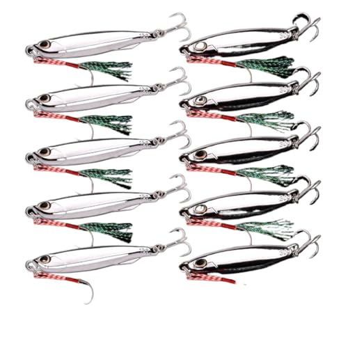 Leurres de pêche en métal moulé appâts artificiels Bar mer lot 10g 20g 30g 40g