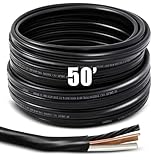 Kanayu 50ft 6/2 NM-B Electrical Wire – 2 Conductor Copper AWG Cable with Ground – 600V / 90°C Rated for Residential Home Wiring Garage Lighting & Appliances